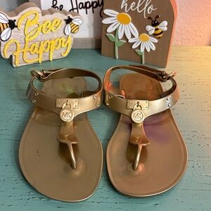 Michael Kors Gold Jelly Sandals